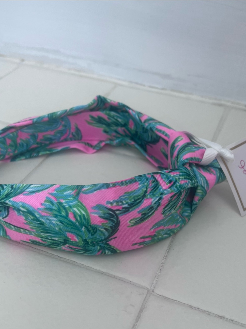 Pink Tropical Print Women’s Headband